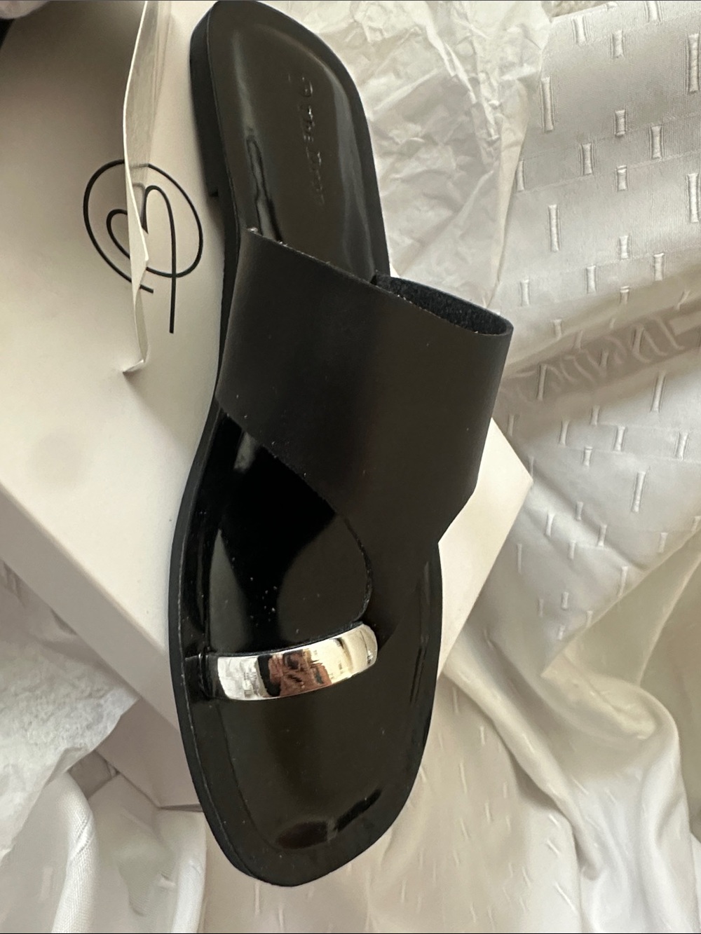 The Drop Camilla Wide Thong Sandal - Black (Women) - Picture 10 of 14